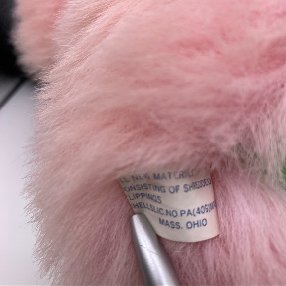 Dan Brechner Plush Toy CO Pink and Green Monster Stuffed Animal With Ears - Picture 8 of 16